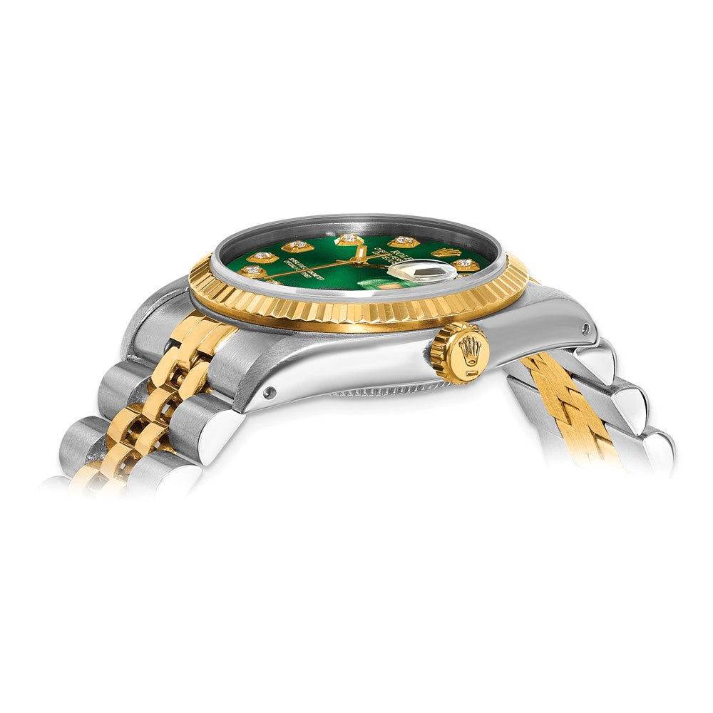 Pre-Owned Rolex Datejust 31mm Green Dial Luxury Watch - View 2