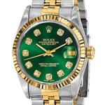 Pre-Owned Rolex Datejust 31mm Green Dial Luxury Watch - View 6