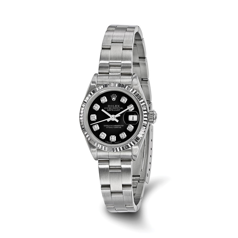 Pre-Owned Rolex Datejust 26mm Black Dial Luxury Watch