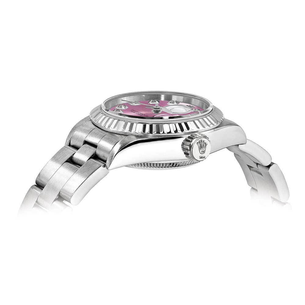 Pre-Owned Rolex Datejust 26mm Pink Dial Luxury Watch - View 2