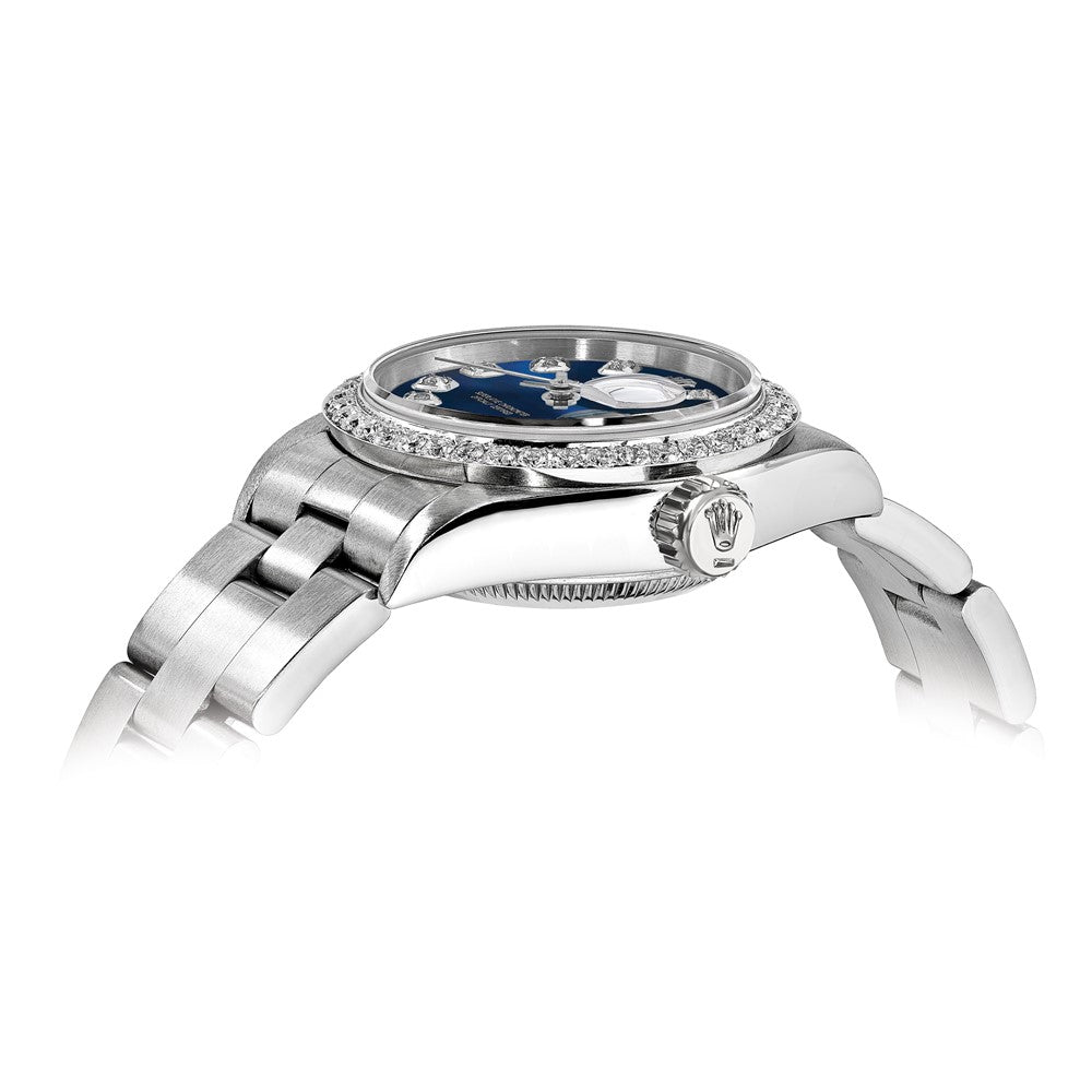 Pre-Owned Rolex Datejust 26mm Blue Dial Luxury Watch - View 2