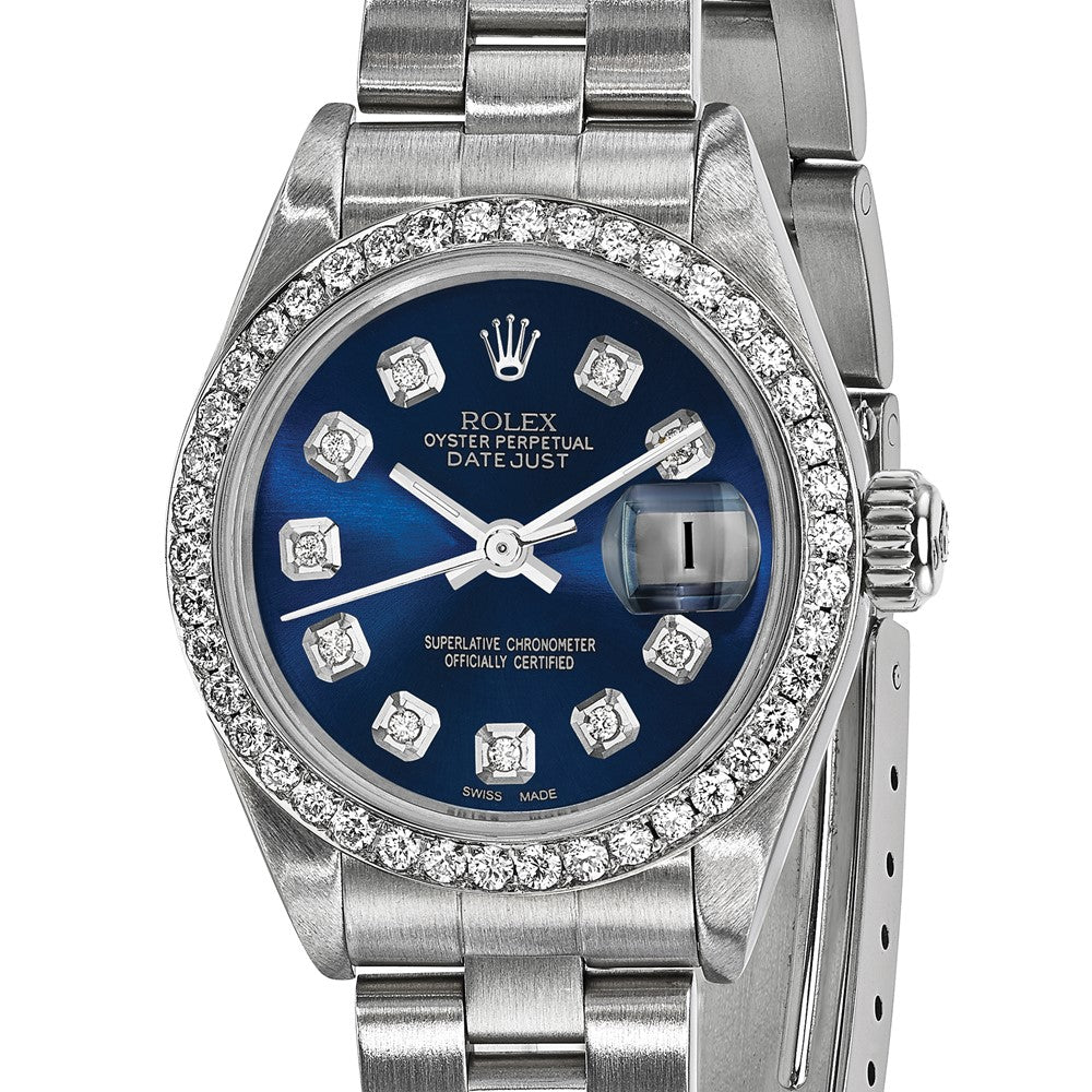 Pre-Owned Rolex Datejust 26mm Blue Dial Luxury Watch - View 5