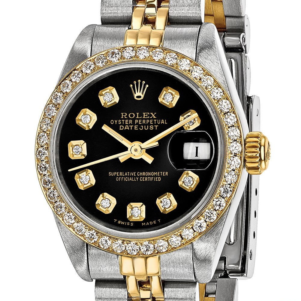 Pre-Owned Rolex Datejust 26mm Black Dial Luxury Watch - View 5