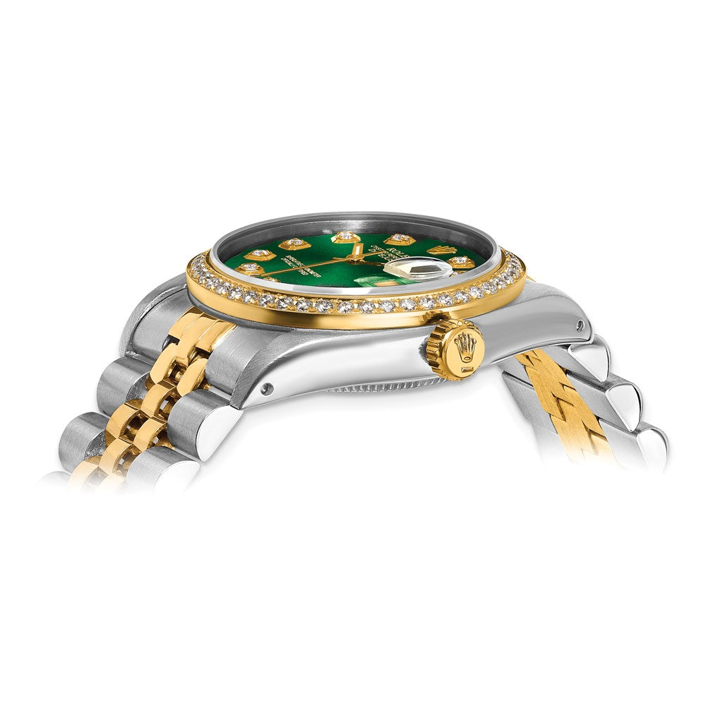 Pre-Owned Rolex Datejust 31mm Green Dial Luxury Watch - View 2