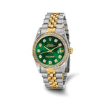 Pre-Owned Rolex Datejust 31mm Green Dial Luxury Watch