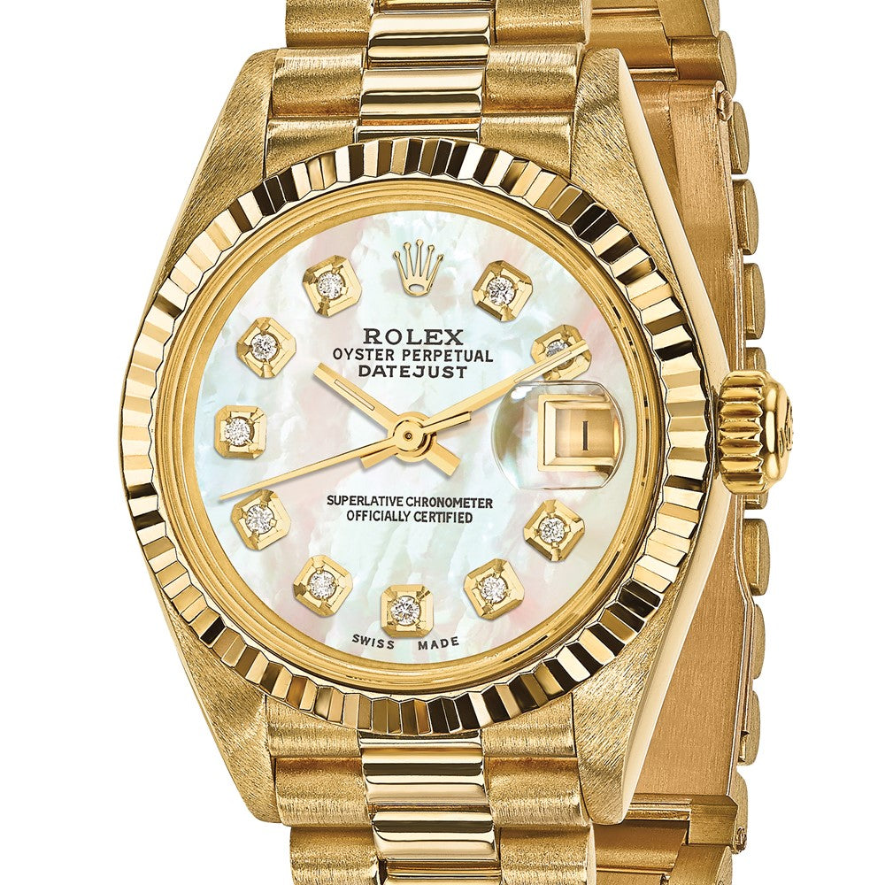 Pre-Owned Rolex Day-Date (President) 26mm Mother of Pearl Dial Luxury Watch - View 5