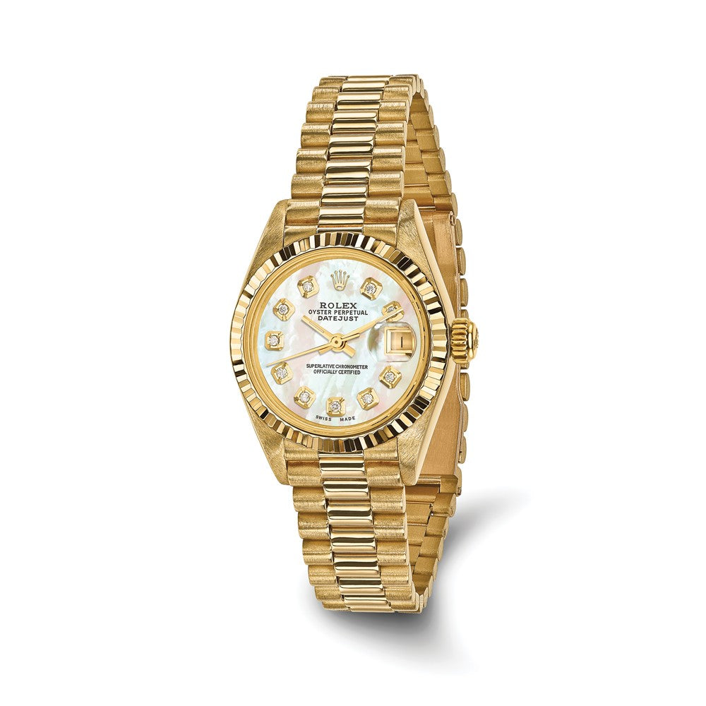 Pre-Owned Rolex Day-Date (President) 26mm Mother of Pearl Dial Luxury Watch
