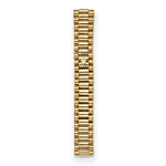 Certified pre-owned Rolex Datejust 26mm green dial watch, bracelet detail view.