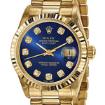 Pre-Owned Rolex Day-Date (President) 31mm Blue Dial Luxury Watch - View 5