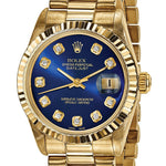 Pre-Owned Rolex Day-Date (President) 31mm Blue Dial Luxury Watch - View 6