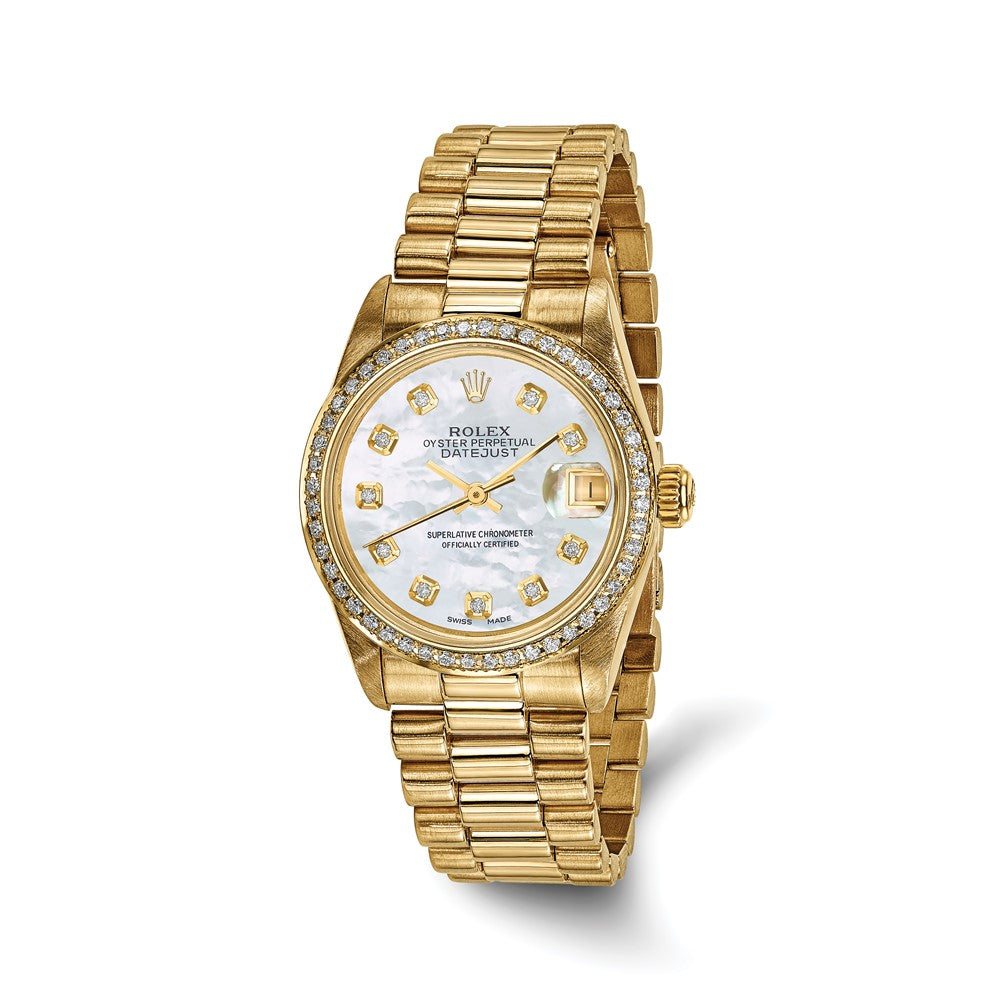 Pre-Owned Rolex Day-Date (President) 31mm Mother of Pearl Dial Luxury Watch