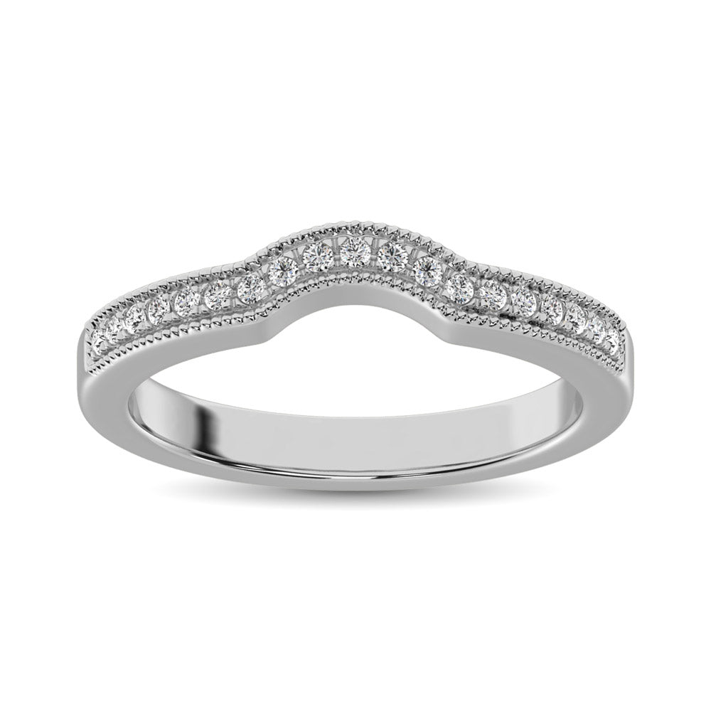 14K White Gold 1/6 Ct.tw Diamond Anniversary Band