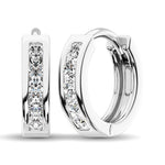 10K White Gold 1/5 Ct.tw Diamond Hoop Earrings  Picasso Gold & Diamond Jewelry