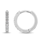 10K White Gold 1/4 Ct.tw Diamond Hoop Earrings  Picasso Gold & Diamond Jewelry