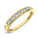 10K Yellow Gold 1/4 ct. tw. Diamond Anniversary Band, side profile view showing the band