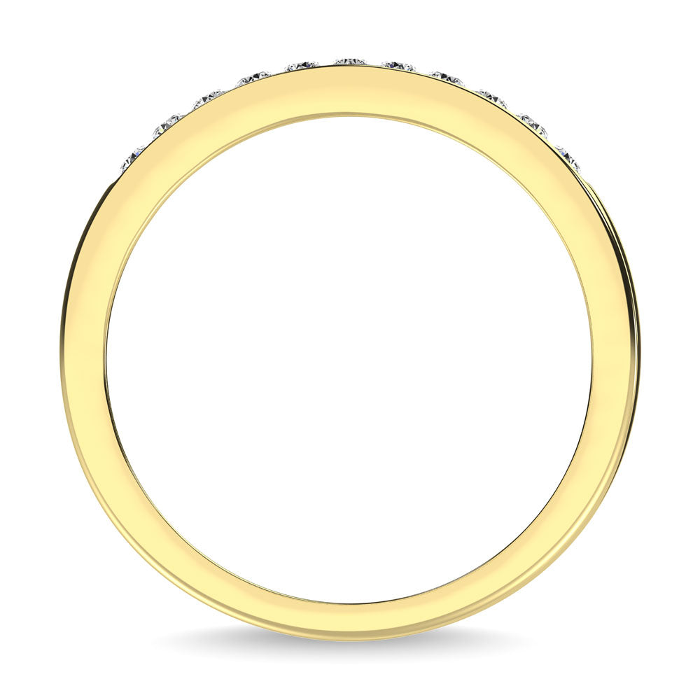 10K Yellow Gold 1/4 ct. tw. Diamond Anniversary Band, close-up of the diamond setting