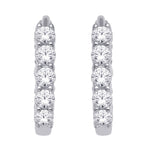 10K White Gold 1/4 Ct.Tw. Diamond Hoop Earrings  Picasso Gold & Diamond Jewelry