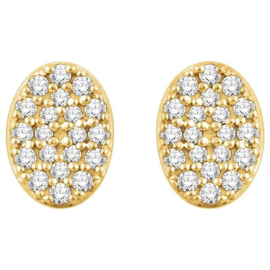 14K Yellow 1/6 CTW Natural Diamond Cluster Earrings - Picasso Gold & Diamond Jewelry