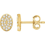 14K Yellow 1/6 CTW Natural Diamond Cluster Earrings - Picasso Gold & Diamond Jewelry