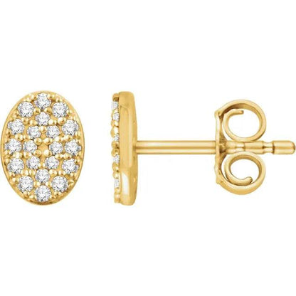 14K Yellow 1/6 CTW Natural Diamond Cluster Earrings - Picasso Gold & Diamond Jewelry