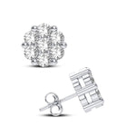 14K 0.69ct Lab Grown Flower Earring - Picasso Gold & Diamond Jewelry
