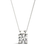 3/4 ct tw Round Lab Grown Diamond Solitaire Pendant in 14K White Gold