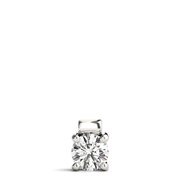 3/4 ct tw Round Lab Grown Diamond Solitaire Pendant in 14K White Gold