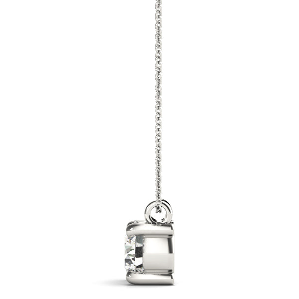 3/4 ct tw Round Lab Grown Diamond Solitaire Pendant in 14K White Gold