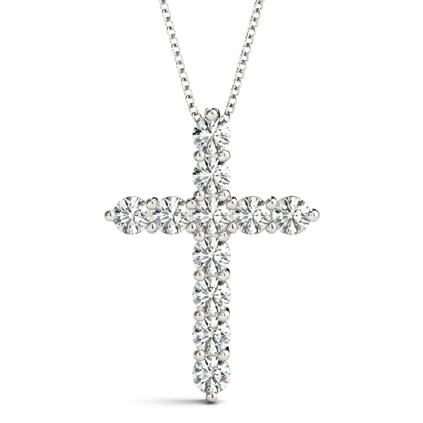 1/10 ct tw Lab Grown Diamond Pendant in 14K White Gold