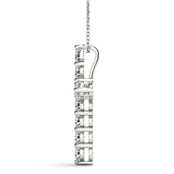 1/10 ct tw Lab Grown Diamond Pendant in 14K White Gold