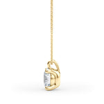 1 ct tw Round Lab Grown Diamond Solitaire Pendant in 14K Yellow Gold