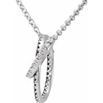 Timeless Elegance: 14K White 1/3 CTW Natural Black & White Diamond Circle Necklace - Picasso Gold & Diamond Jewelry