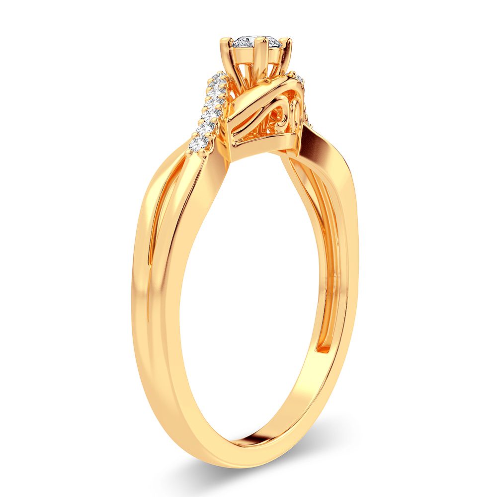 14K 0.16CT Diamond Ring - Picasso Gold & Diamond Jewelry
