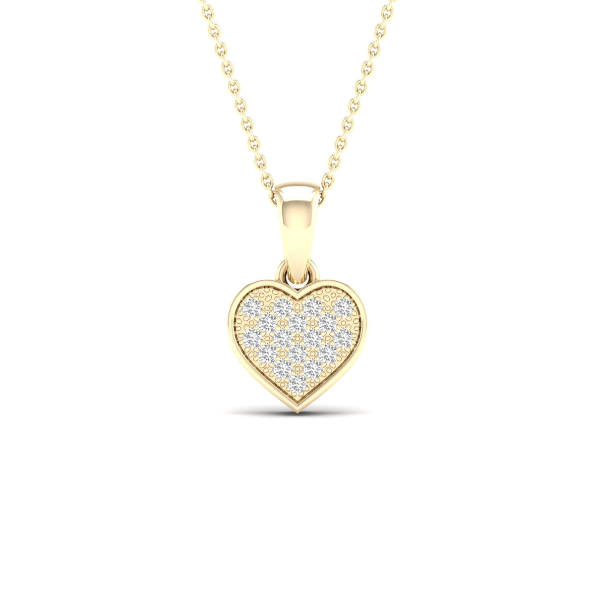 10K 0.05CT Diamond Pendant - Picasso Gold & Diamond Jewelry