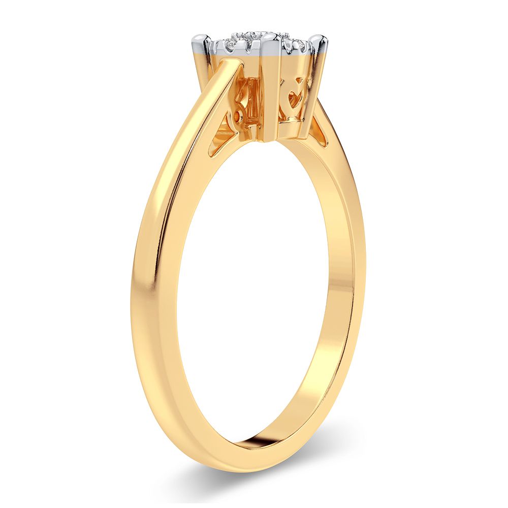 14K 0.10CT Diamond Ring - Picasso Gold & Diamond Jewelry