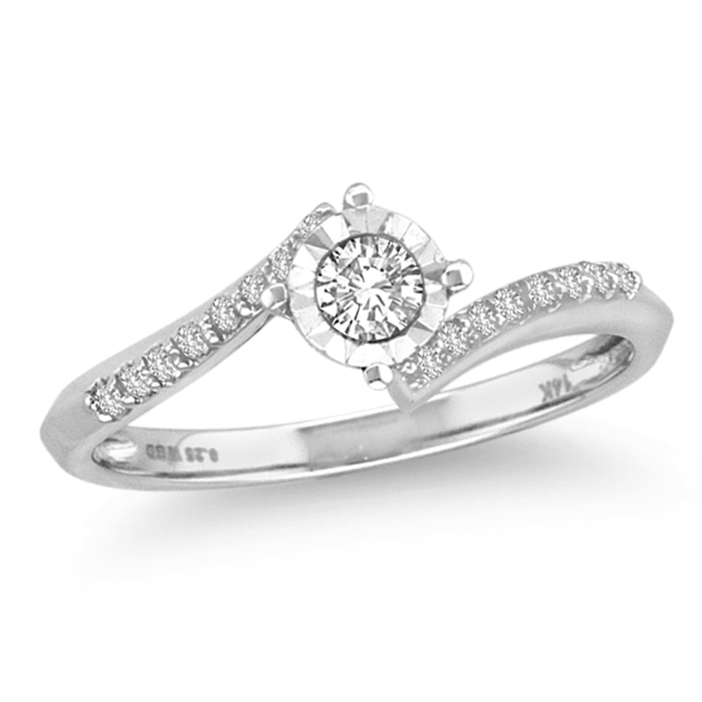 14K 0.25CT Diamond RING - Picasso Gold & Diamond Jewelry