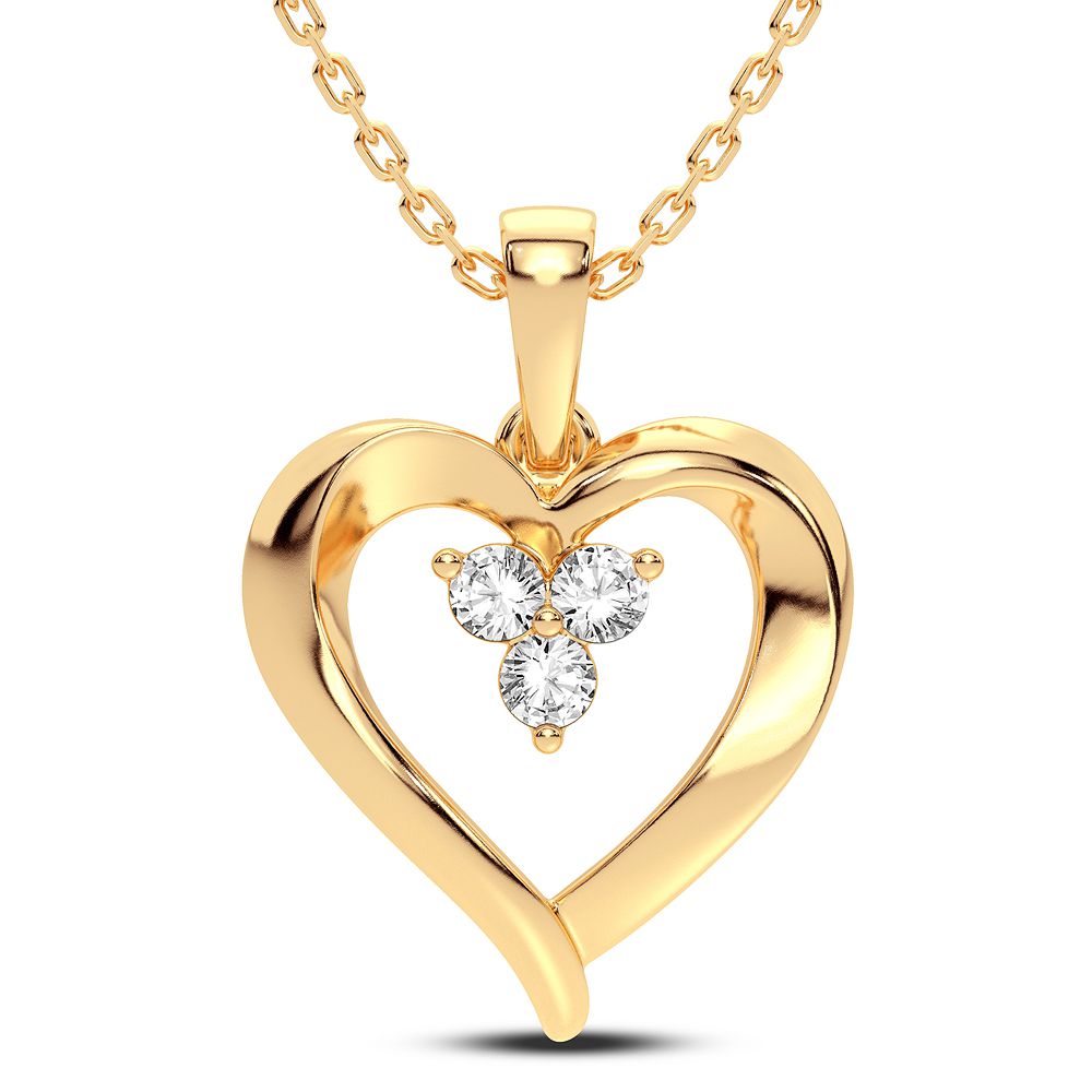 14K 0.12CT Diamond Pendant - Picasso Gold & Diamond Jewelry
