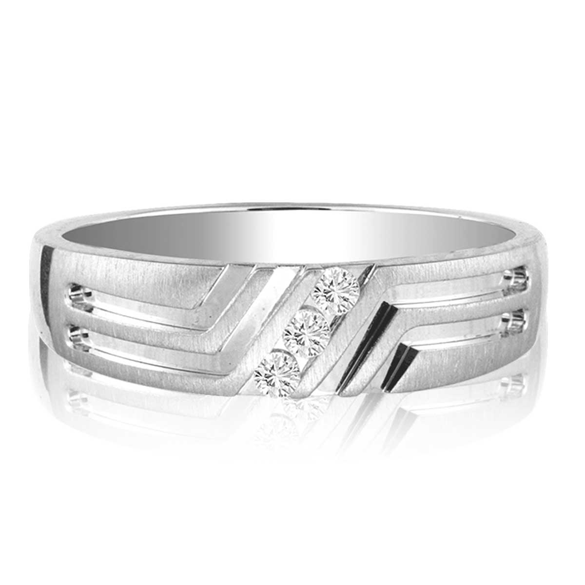 14K 0.10CT Diamond MEN'S BAND - Picasso Gold & Diamond Jewelry