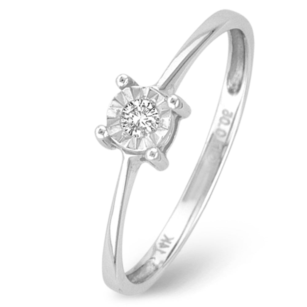 14K 0.05CT Diamond RING - Picasso Gold & Diamond Jewelry