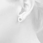 1/4 ct tw Lab Grown Diamond Cluster Earrings in 14K White Gold