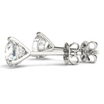 1/2 ct tw Round Lab Grown Diamond Earrings in 14K White Gold