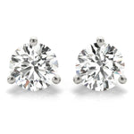 1/2 ct tw Round Lab Grown Diamond Earrings in 14K White Gold