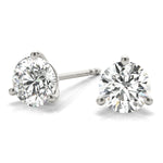 1/2 ct tw Round Lab Grown Diamond Earrings in 14K White Gold