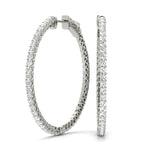 1 ct tw Lab Grown Diamond Earrings in 14K White Gold