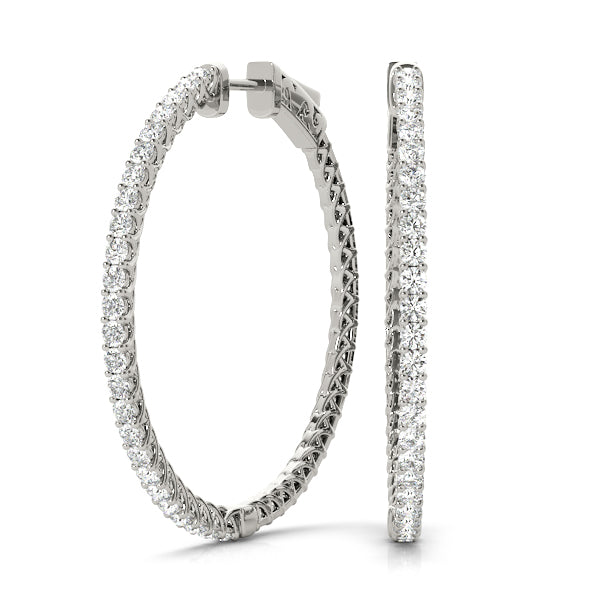 1 ct tw Lab Grown Diamond Earrings in 14K White Gold