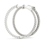 1 ct tw Lab Grown Diamond Earrings in 14K White Gold
