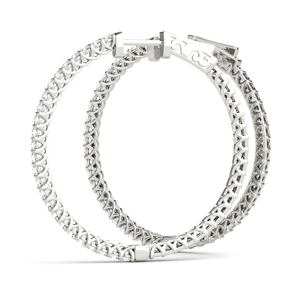 1 ct tw Lab Grown Diamond Earrings in 14K White Gold