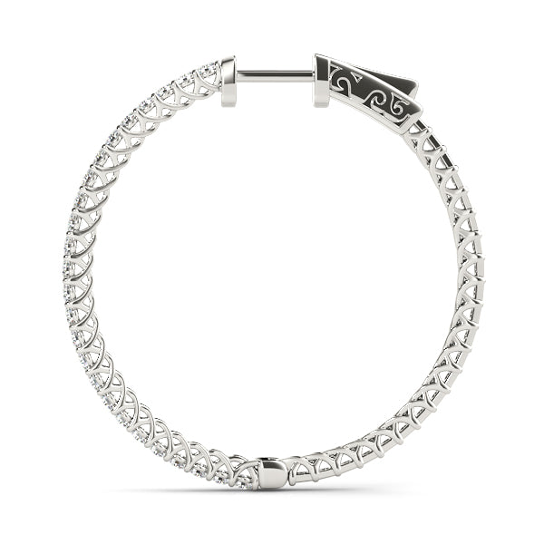 1 ct tw Lab Grown Diamond Earrings in 14K White Gold