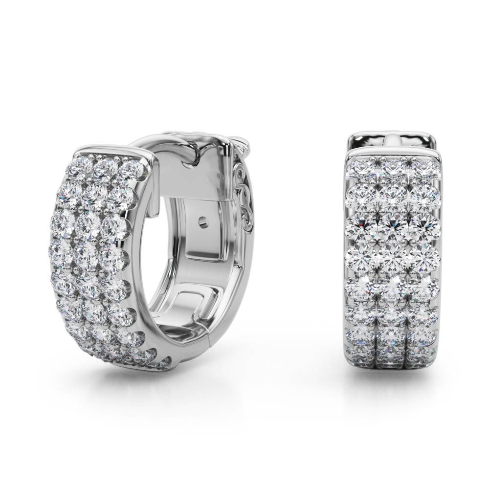1/4 ct tw Lab Grown Diamond Earrings in 14K White Gold