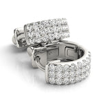 1/4 ct tw Lab Grown Diamond Earrings in 14K White Gold